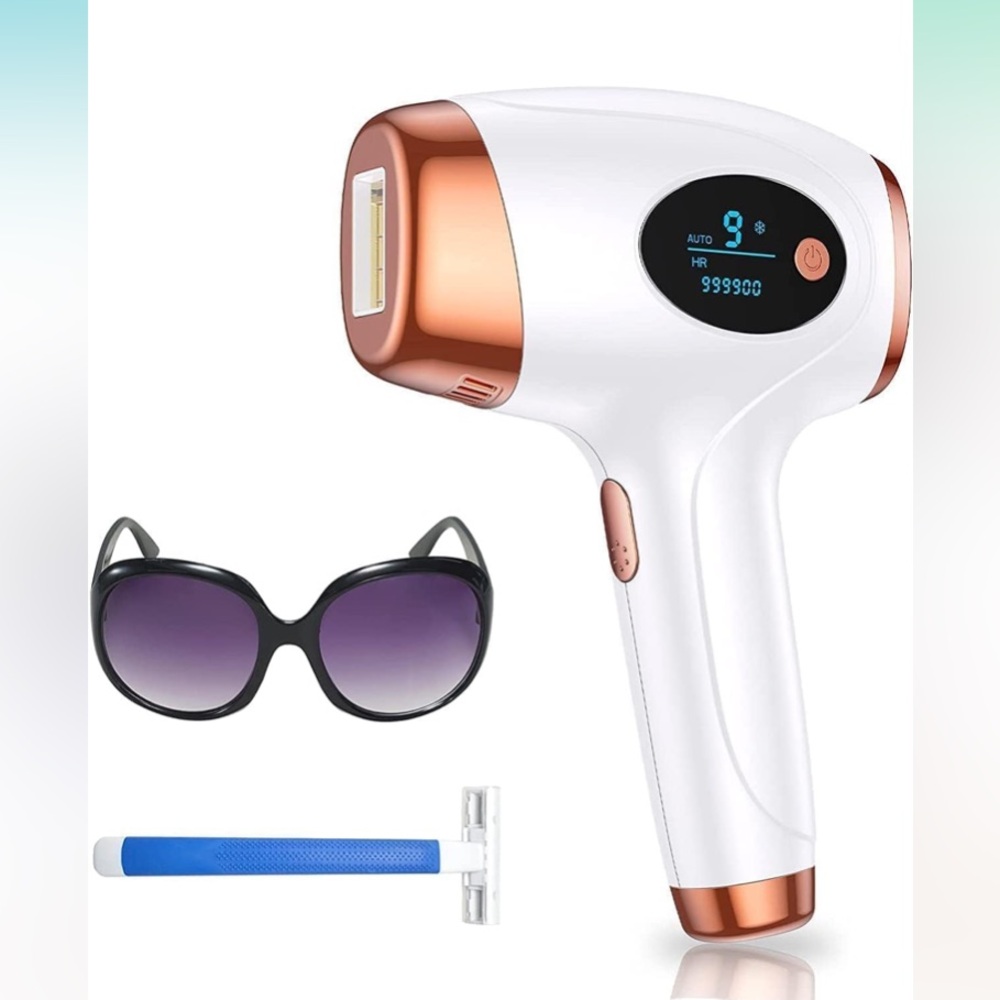 IPL Hair Removal Device with Sunglasses and Razor